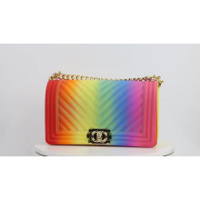 JWB01L Bolso bandolera Bolso Monedero Bolsos de gelatina Arco iris